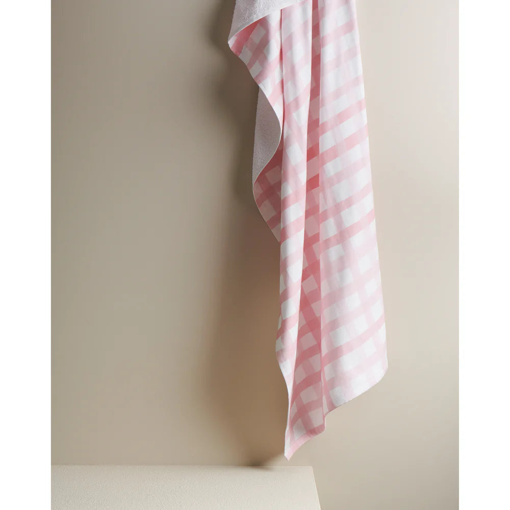 Gingham Cotton Hammam Terry Bath Towel