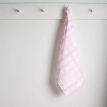 Gingham Cotton Hammam Terry Hand Towel