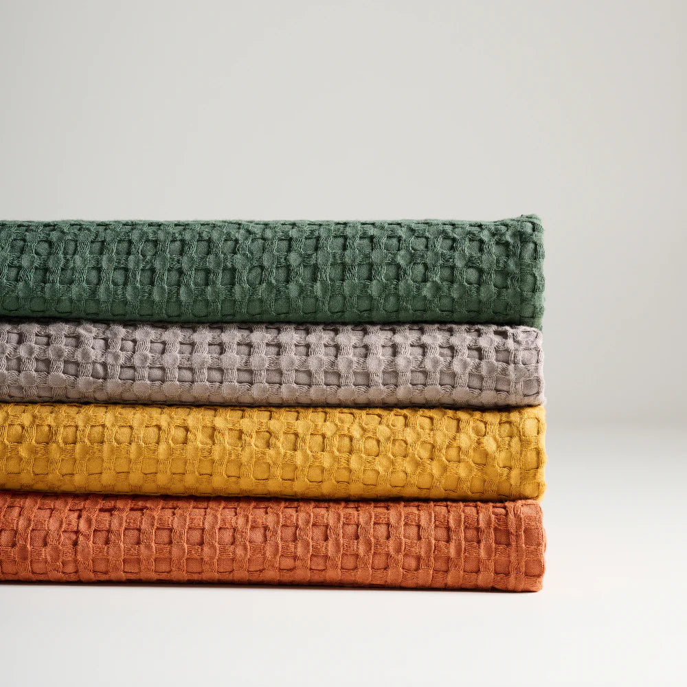 Honeycomb Cotton Bamboo Waffle Bath Towel