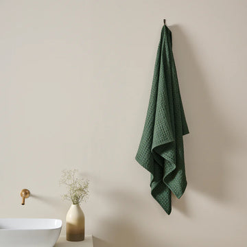 Honeycomb Cotton Bamboo Waffle Bath Towel