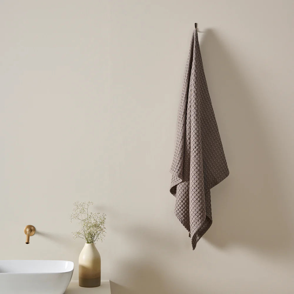 Honeycomb Cotton Bamboo Waffle Bath Towel