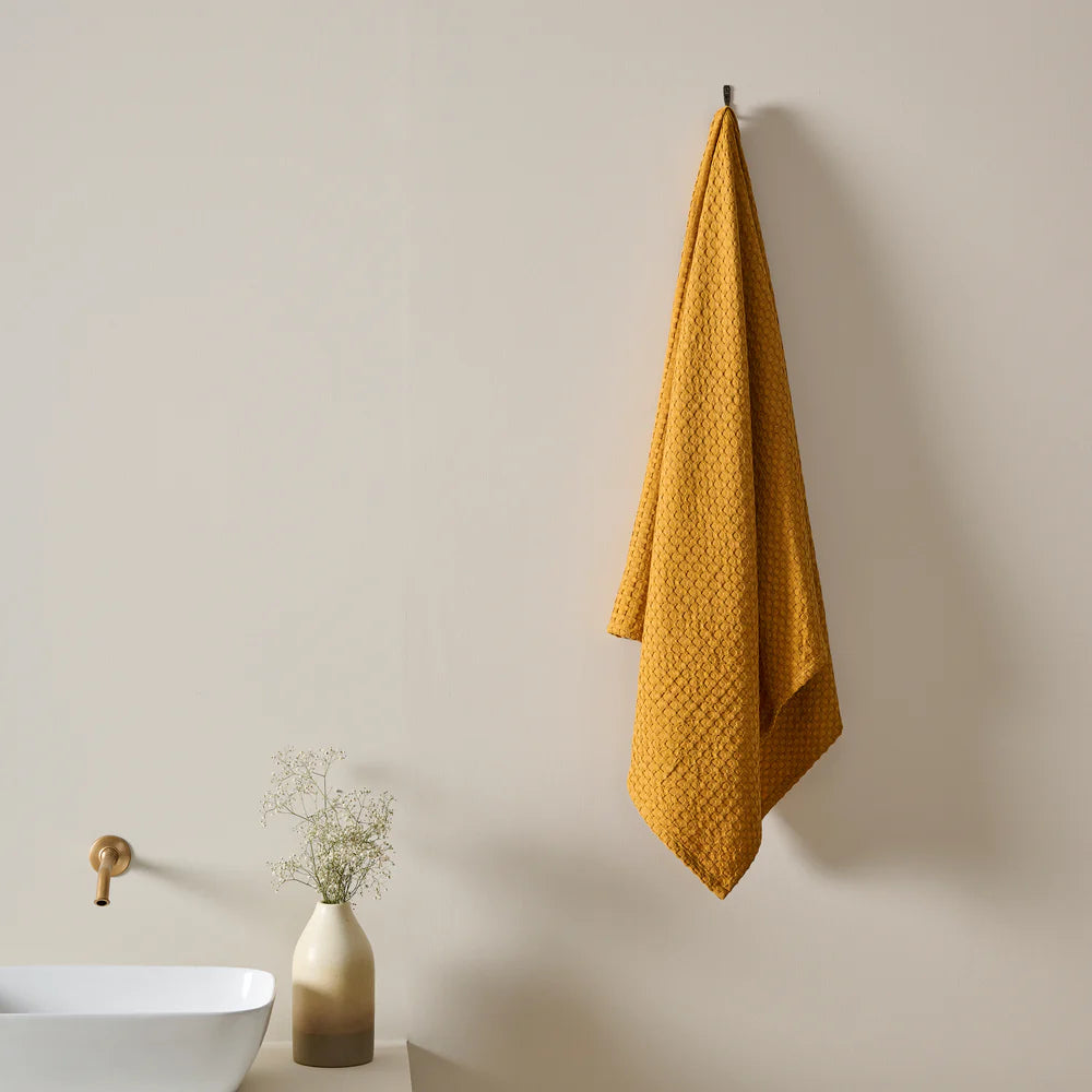 Honeycomb Cotton Bamboo Waffle Bath Towel