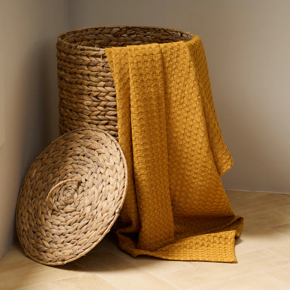 Honeycomb Cotton Bamboo Waffle Bath Towel