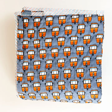 Cute Auto Orange Kids Quilt Single Quilt 40x60 Inches
