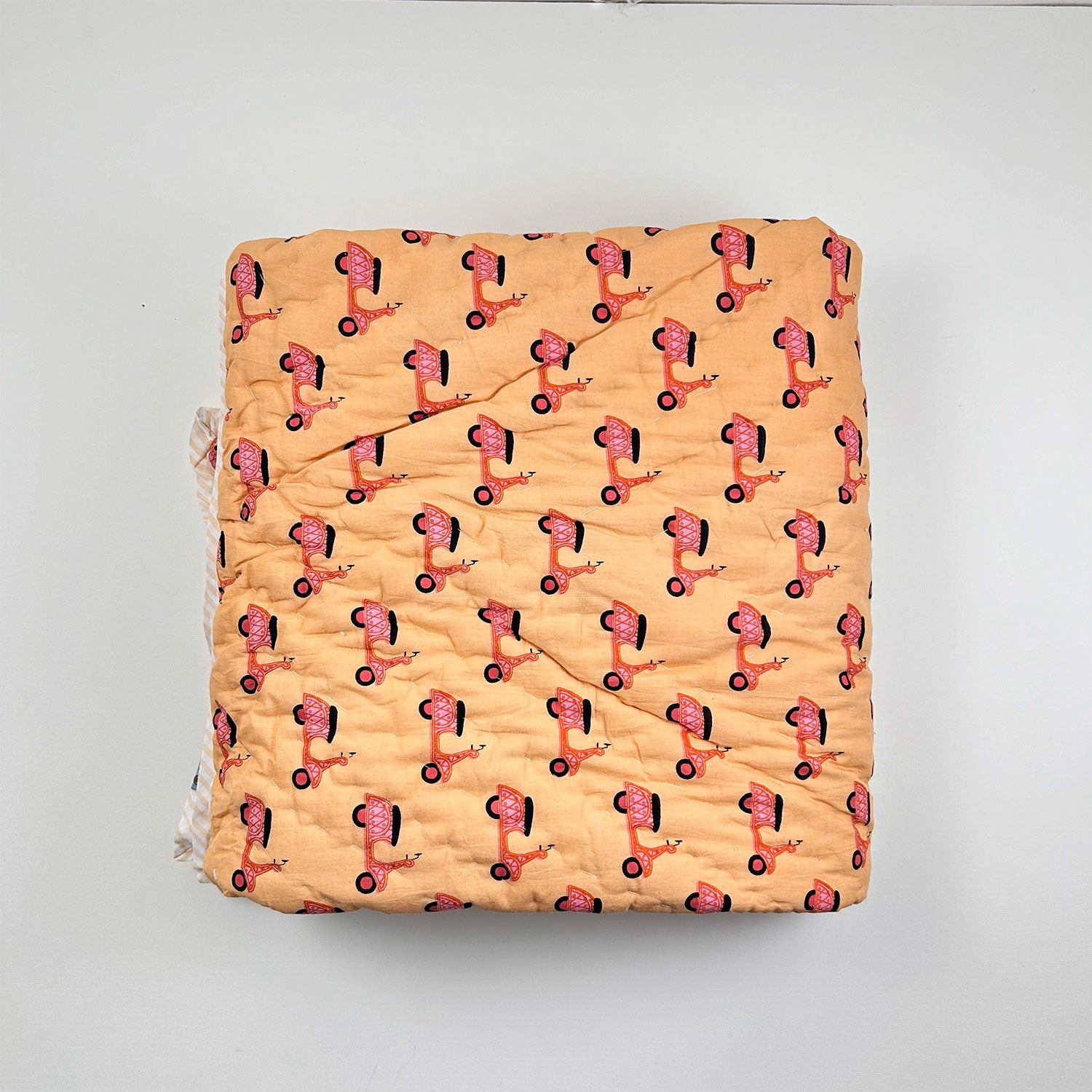 Peach scooter Kids Quilt | Single |  40x60 Inches