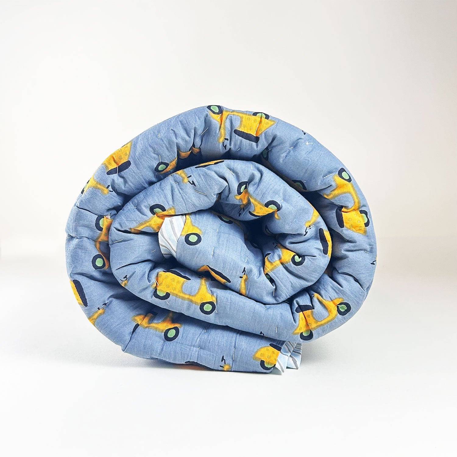 Cute Bike light blue Kids Single Quilt 40x60 Inches