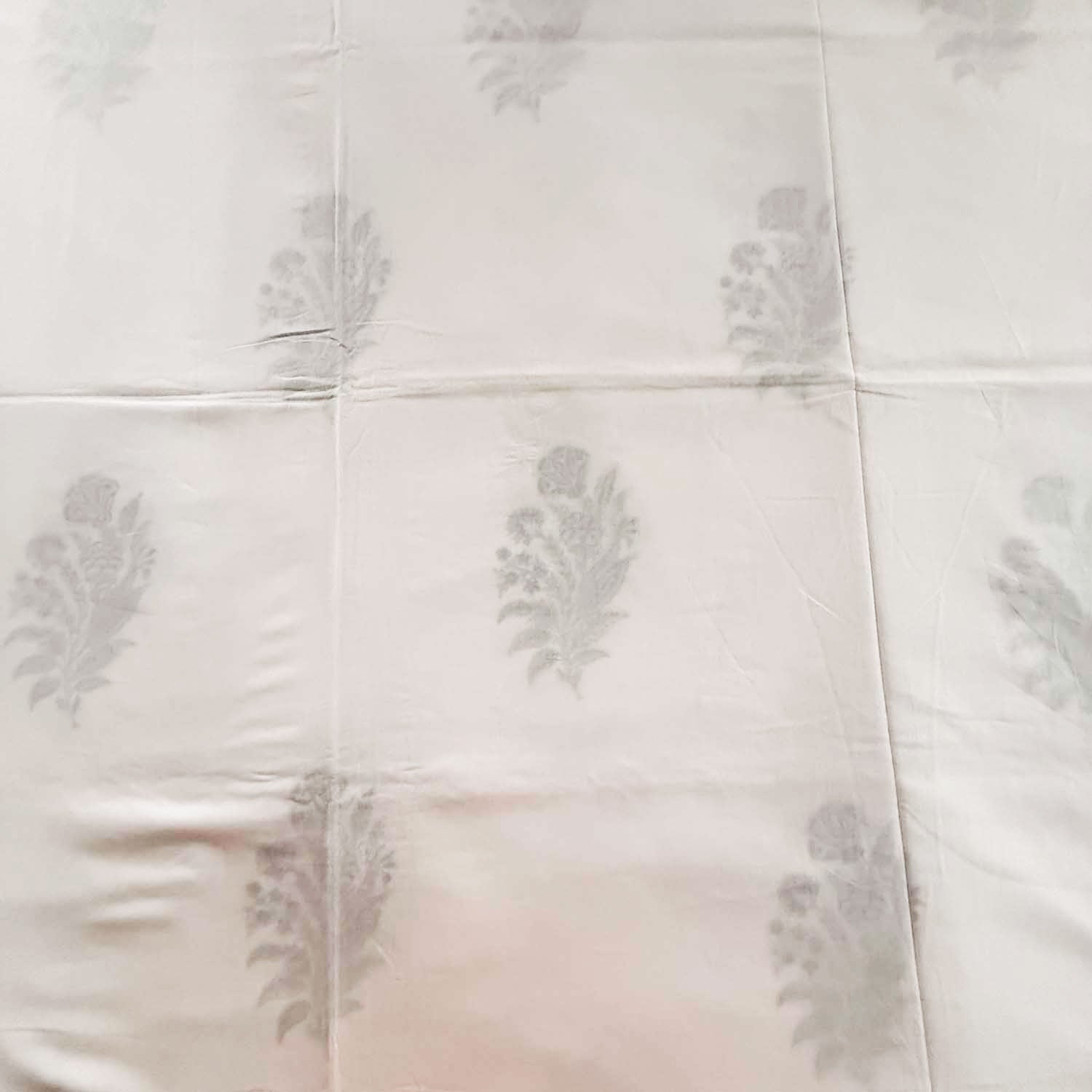 Pastel Green Cotton Printed 3D Dohar - 100 inches x 110 inches