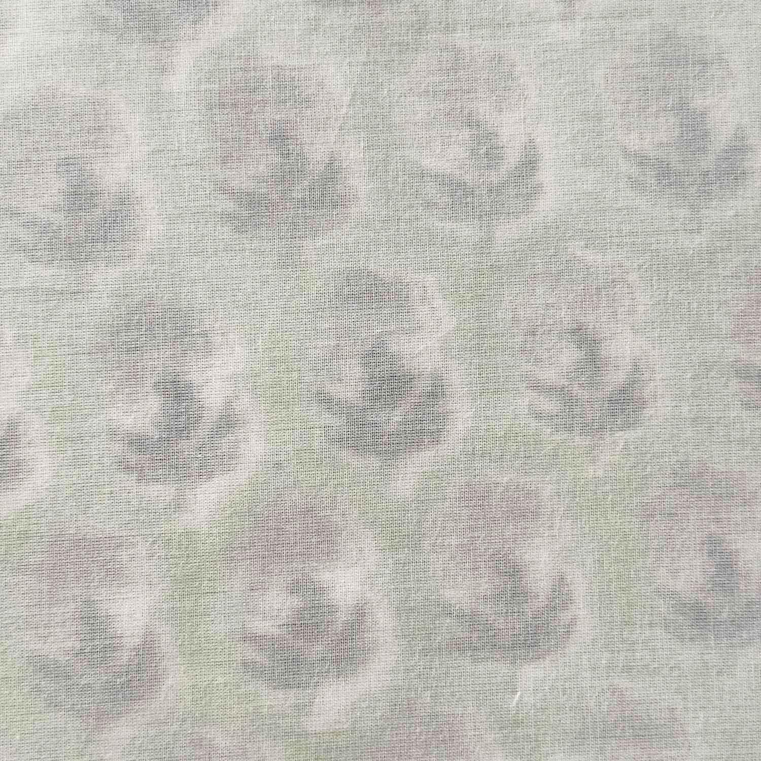 Pastel Green Flower Pattern Cotton Printed 3D Dohar - 100 inches x 110 inches