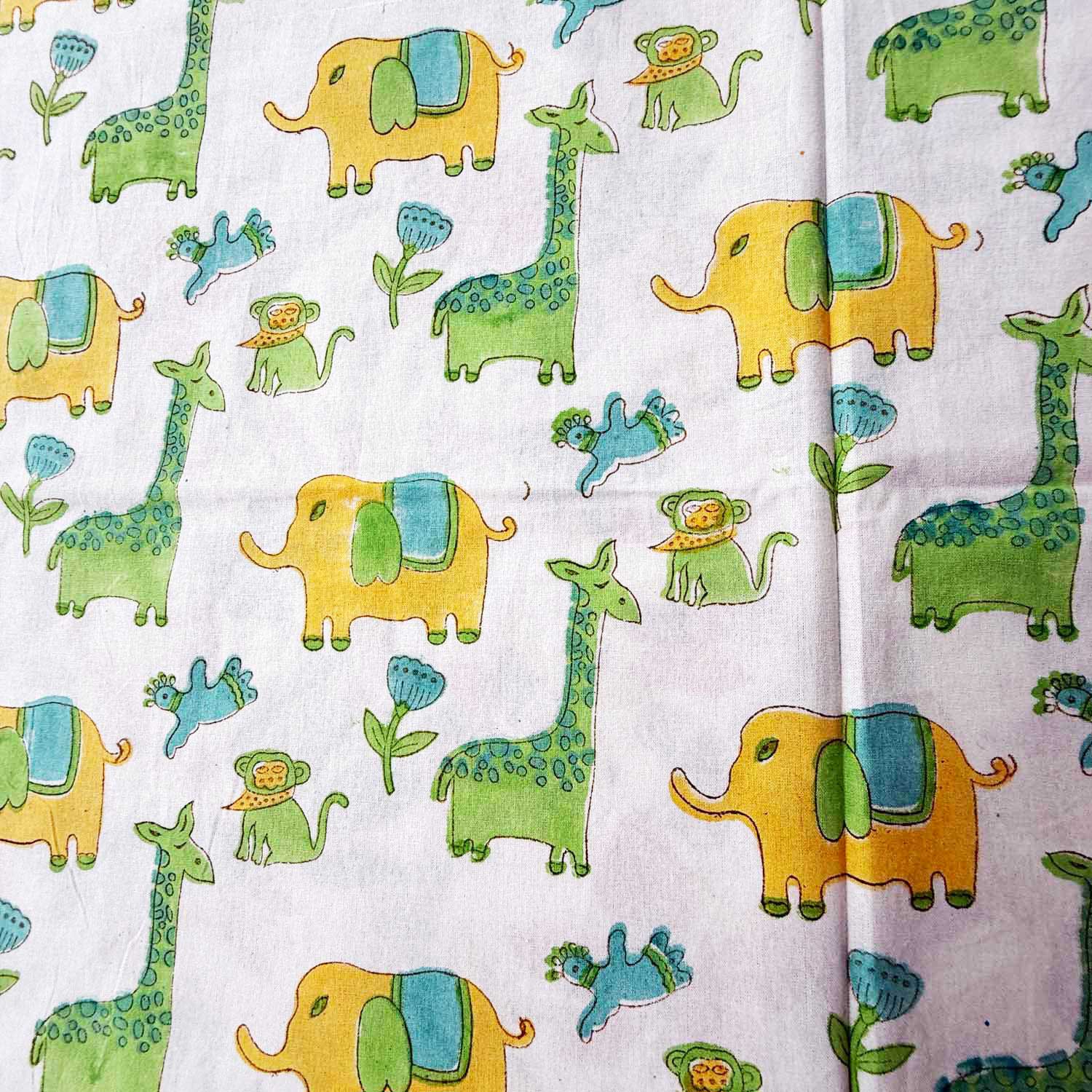 White Animal Prints Kids Single Bedsheet | 60x90 Inches