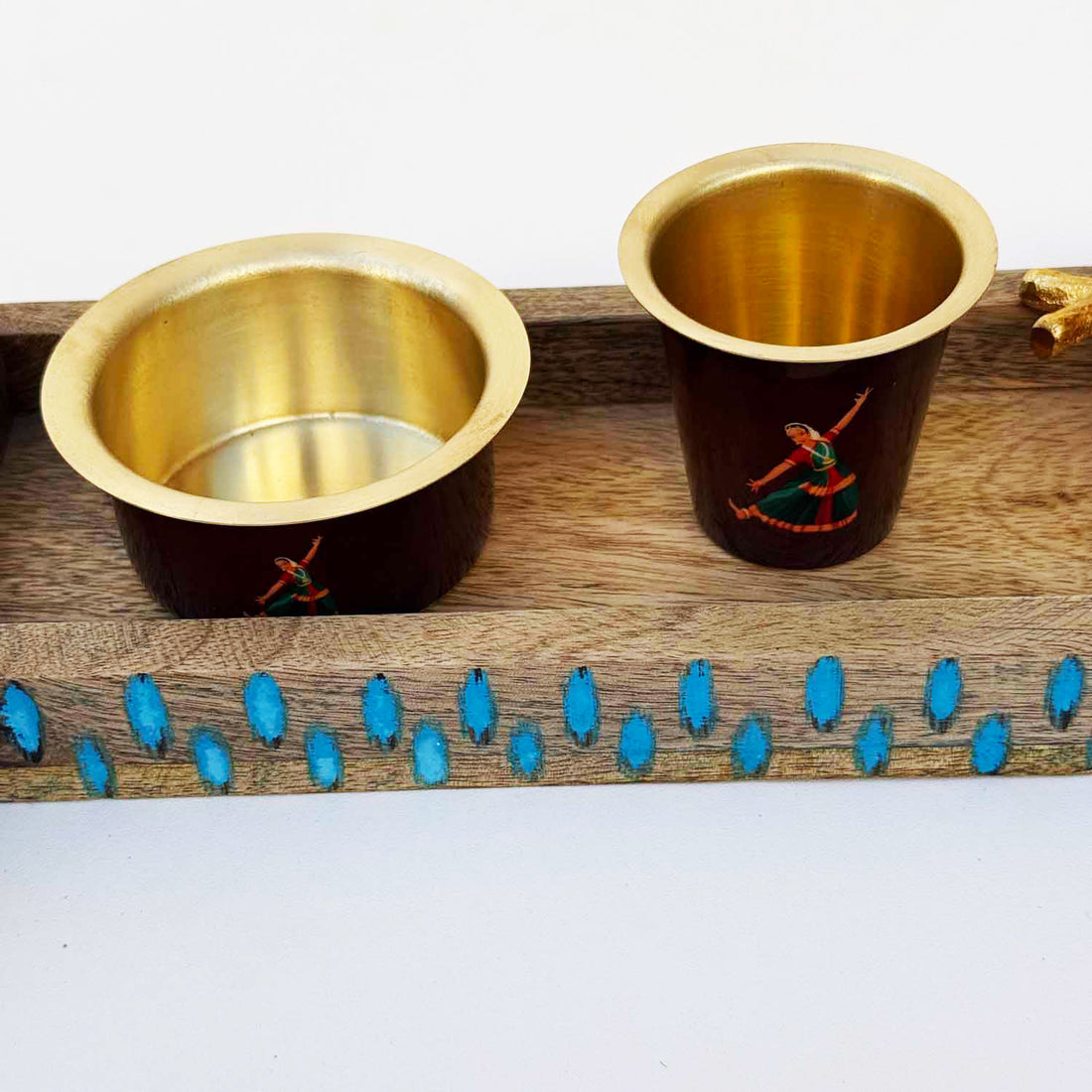 Black Classical Dancer Print Dara Glass Set | Set of 2