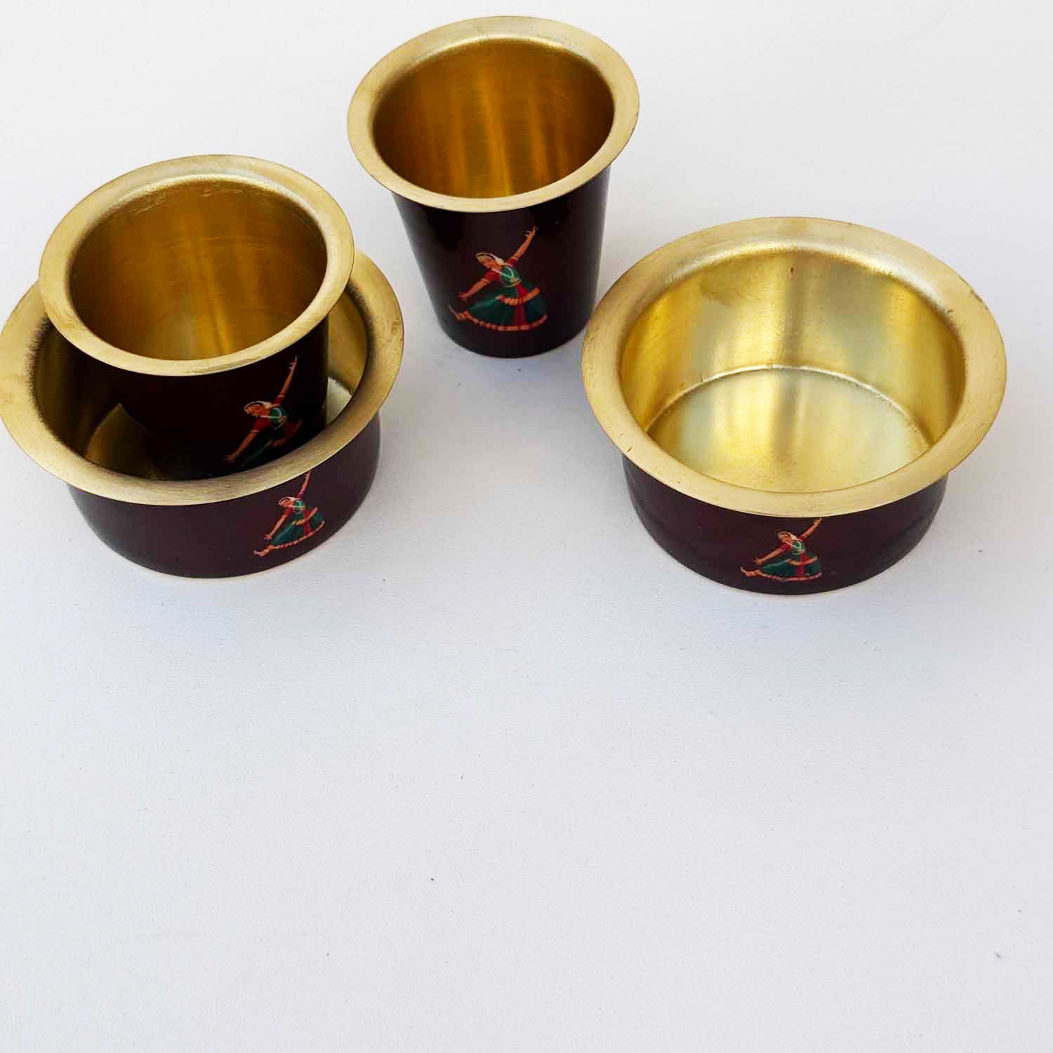 Black Classical Dancer Print Dara Glass Set | Set of 2