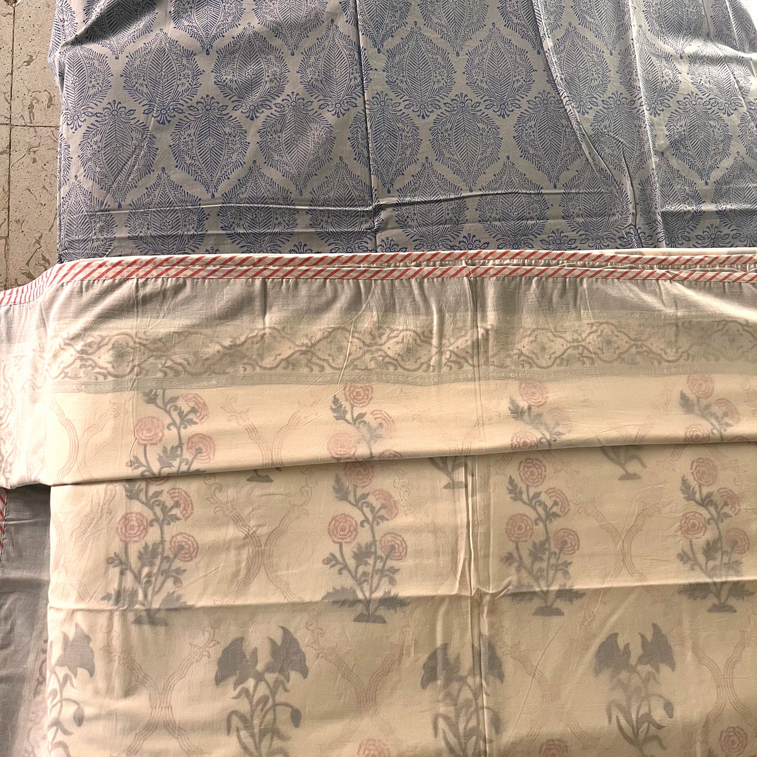 Yellow Floral Soft Cotton Printed 3d Dohar Quilt - Double Bed 90 inches x 100 inches