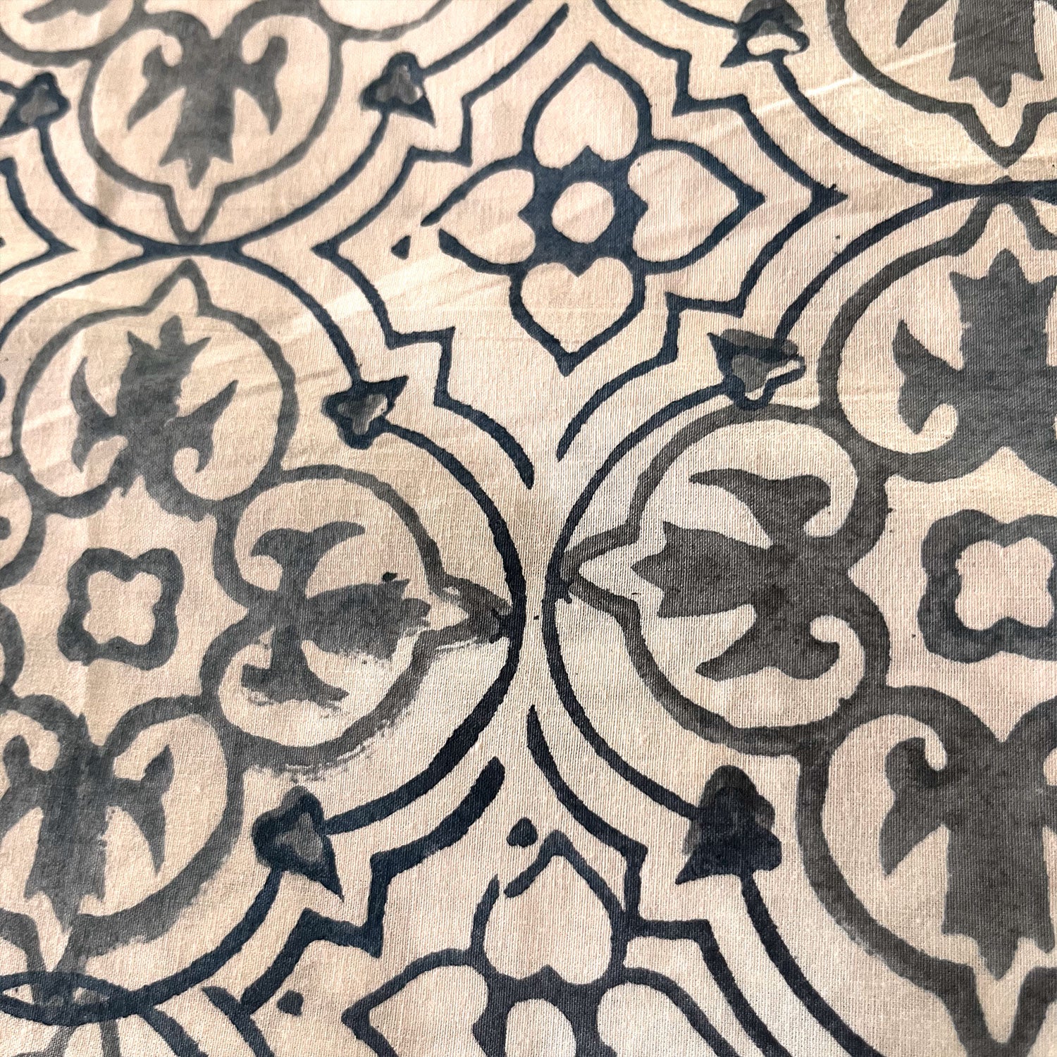 Blue Assyemtrical Foral Soft Cotton Printed Bed Sheet - 100 inches x 110 inches