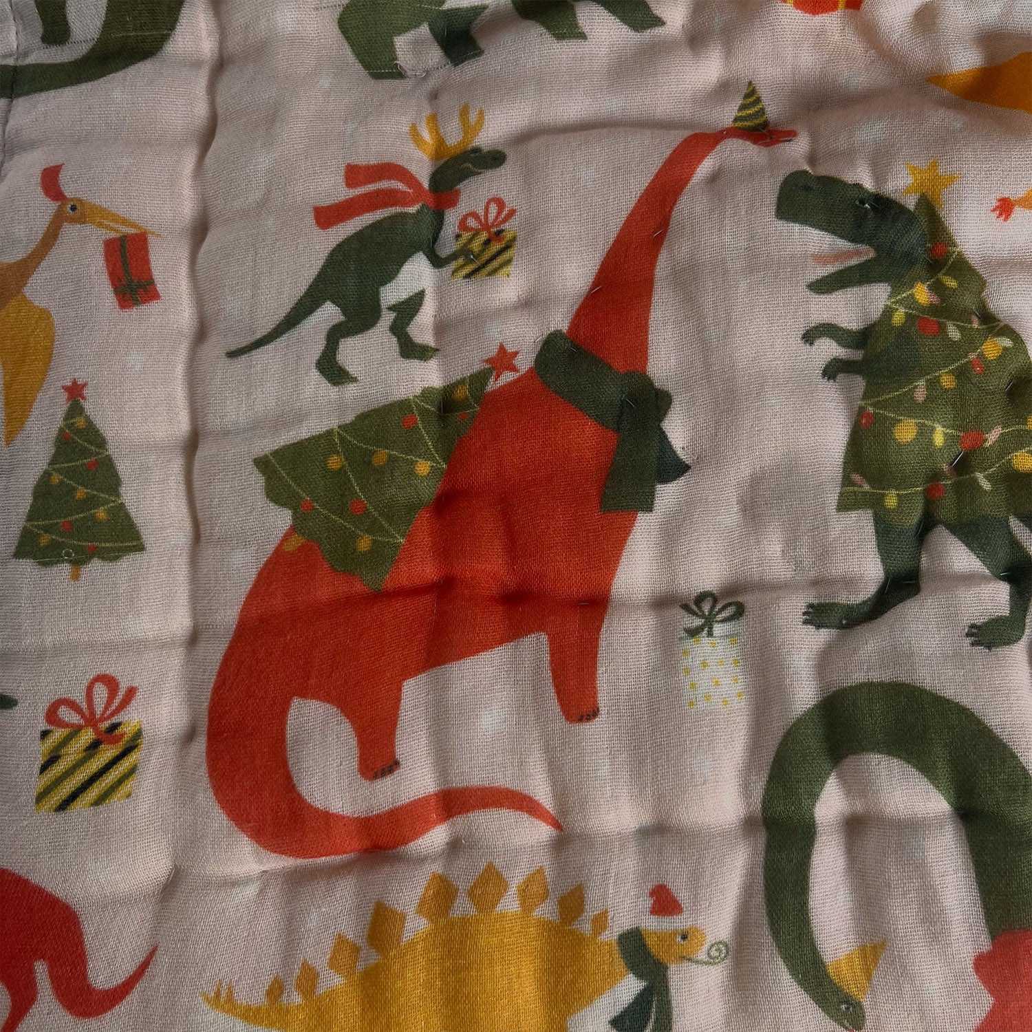 Colourful Dinosaur Baby Quilt | 40x60 Inches