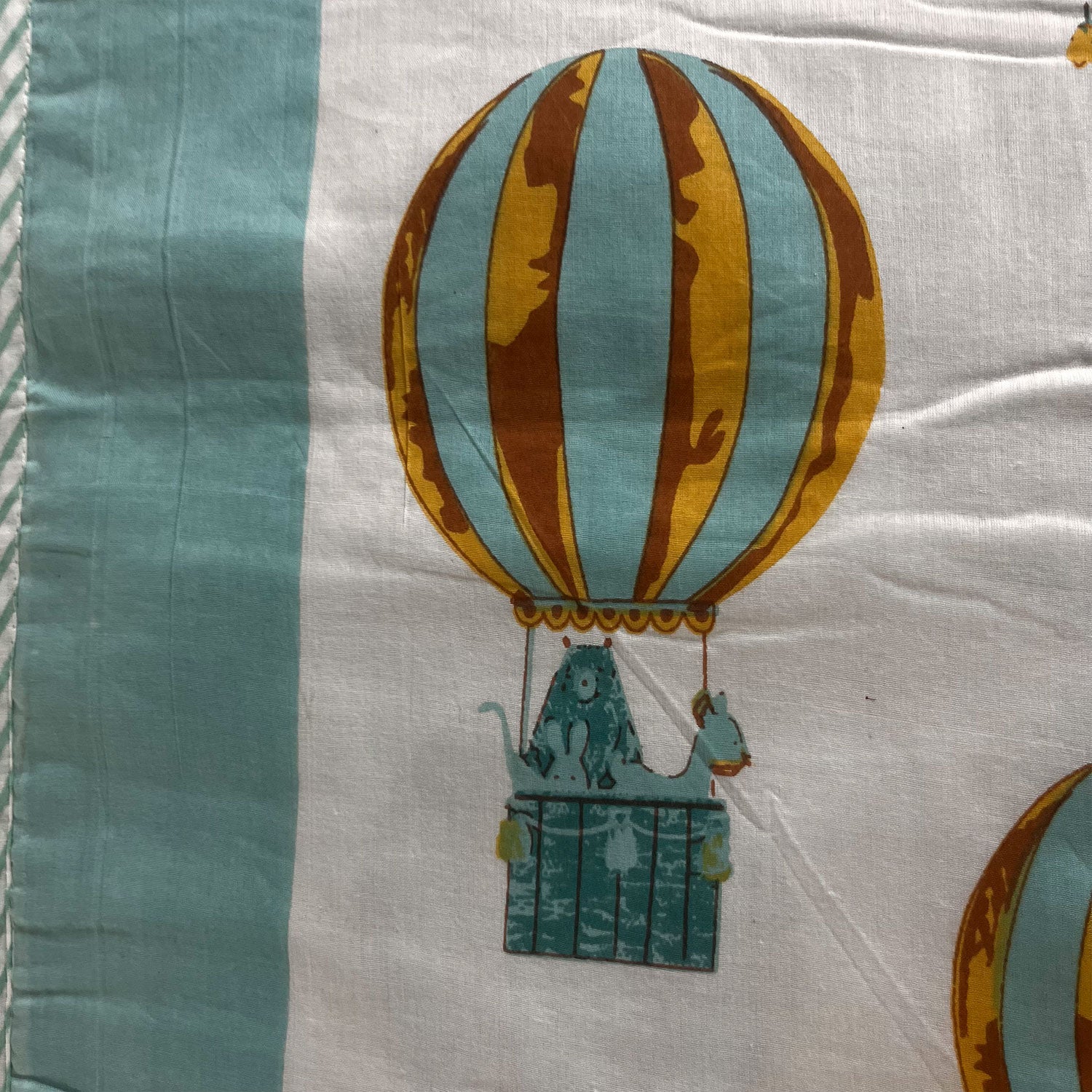 Blue Hot Air Ballon Baby Dohar | 40x60 Inches