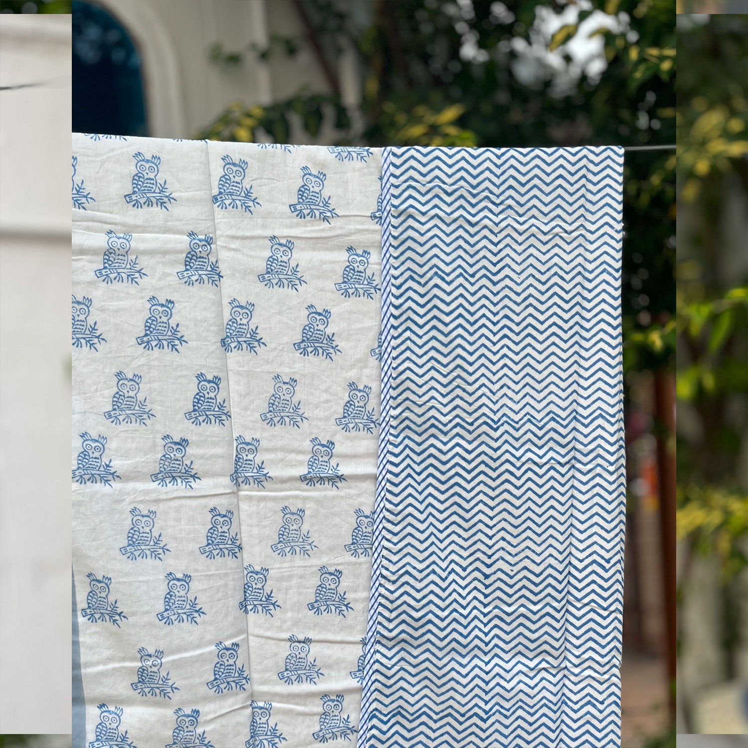 White Owl Prints Baby Quilt | Single Sided | 40x60 Inches