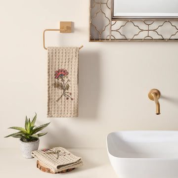 Kshupa Cotton Bamboo Waffle Bath Set