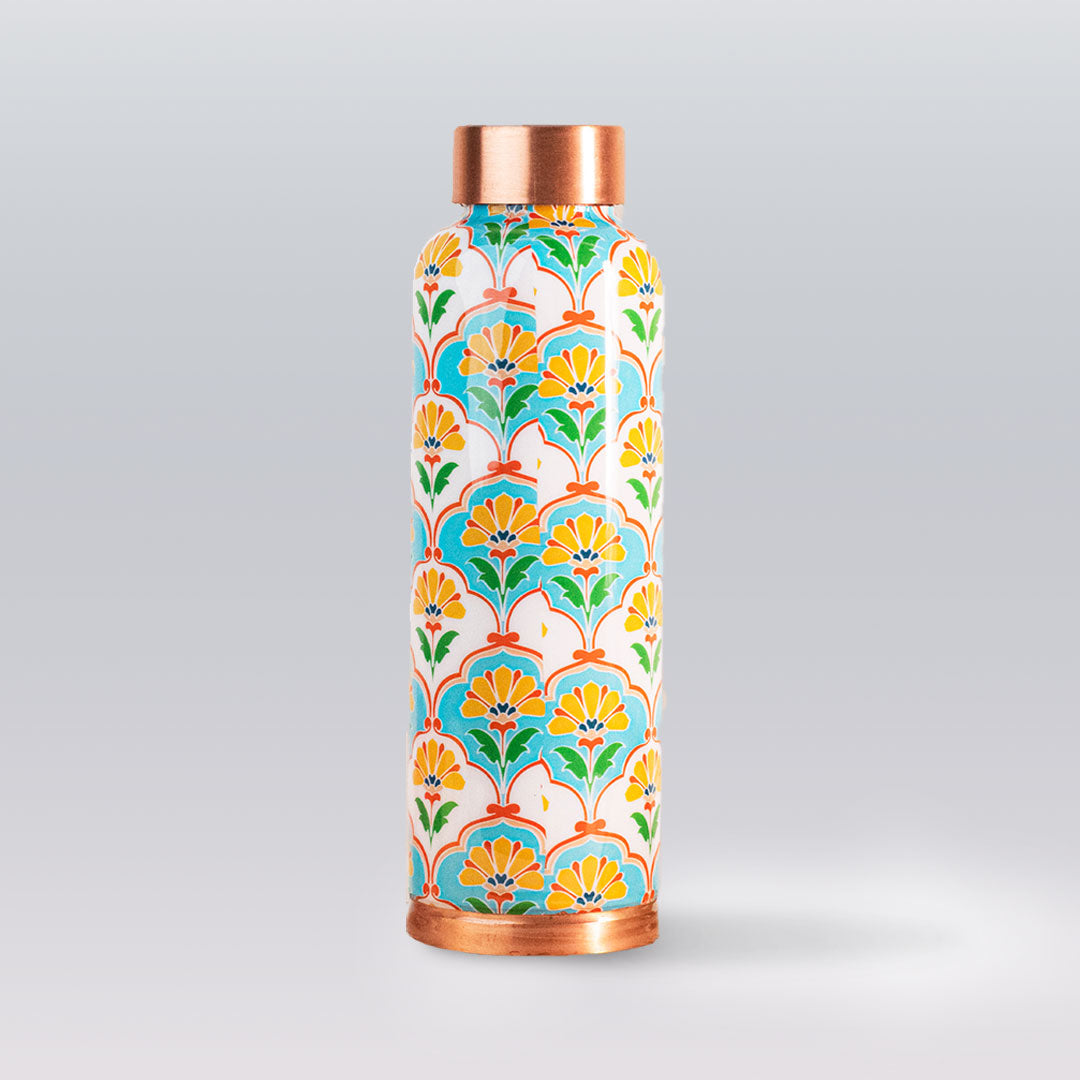 Mughal Garden| 100% Pure Copper Bottle | 950 ml | Peacoy