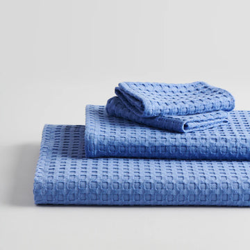Pebble Cotton Waffle Bath Set