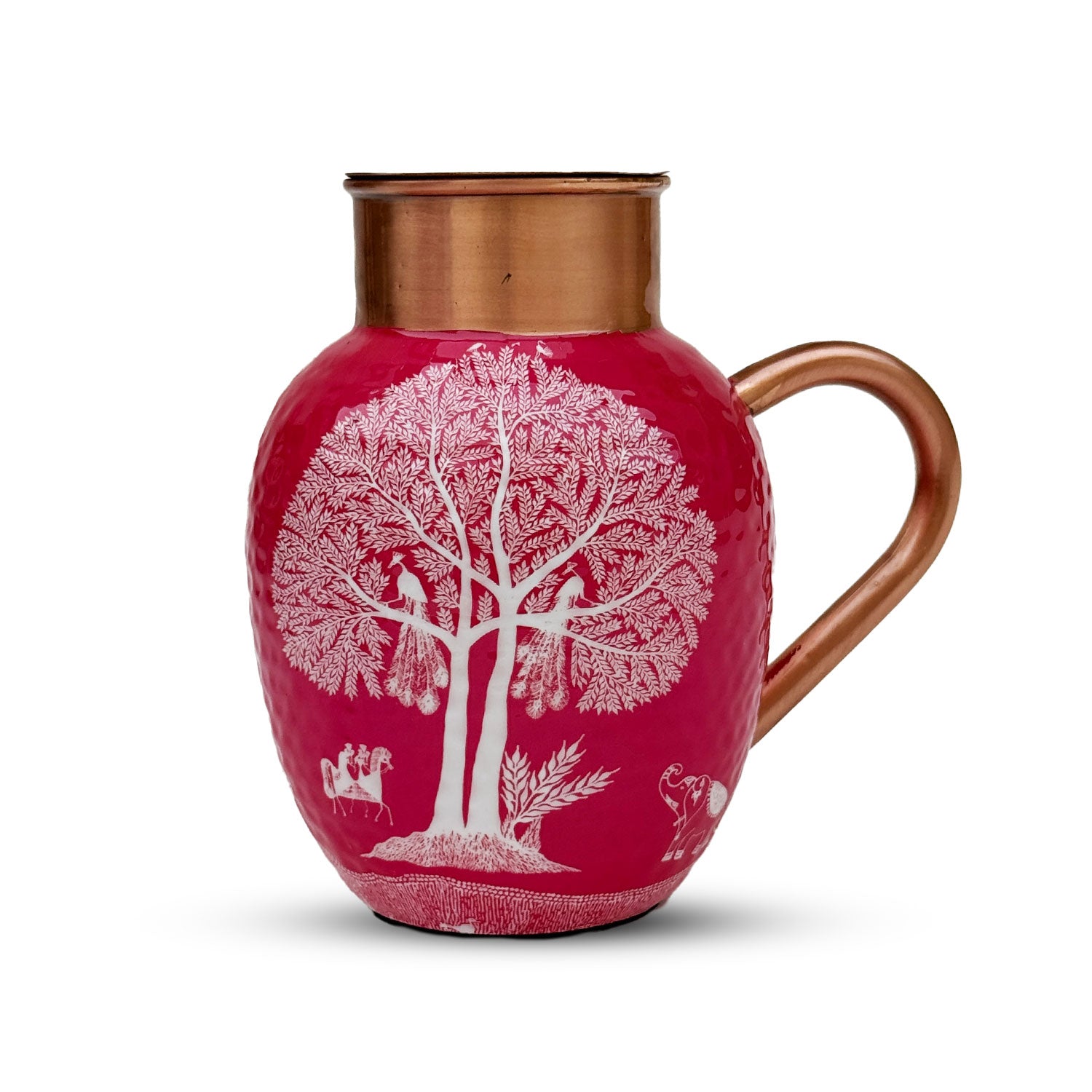 Pink Tree Pure Copper Jug & Glass Set