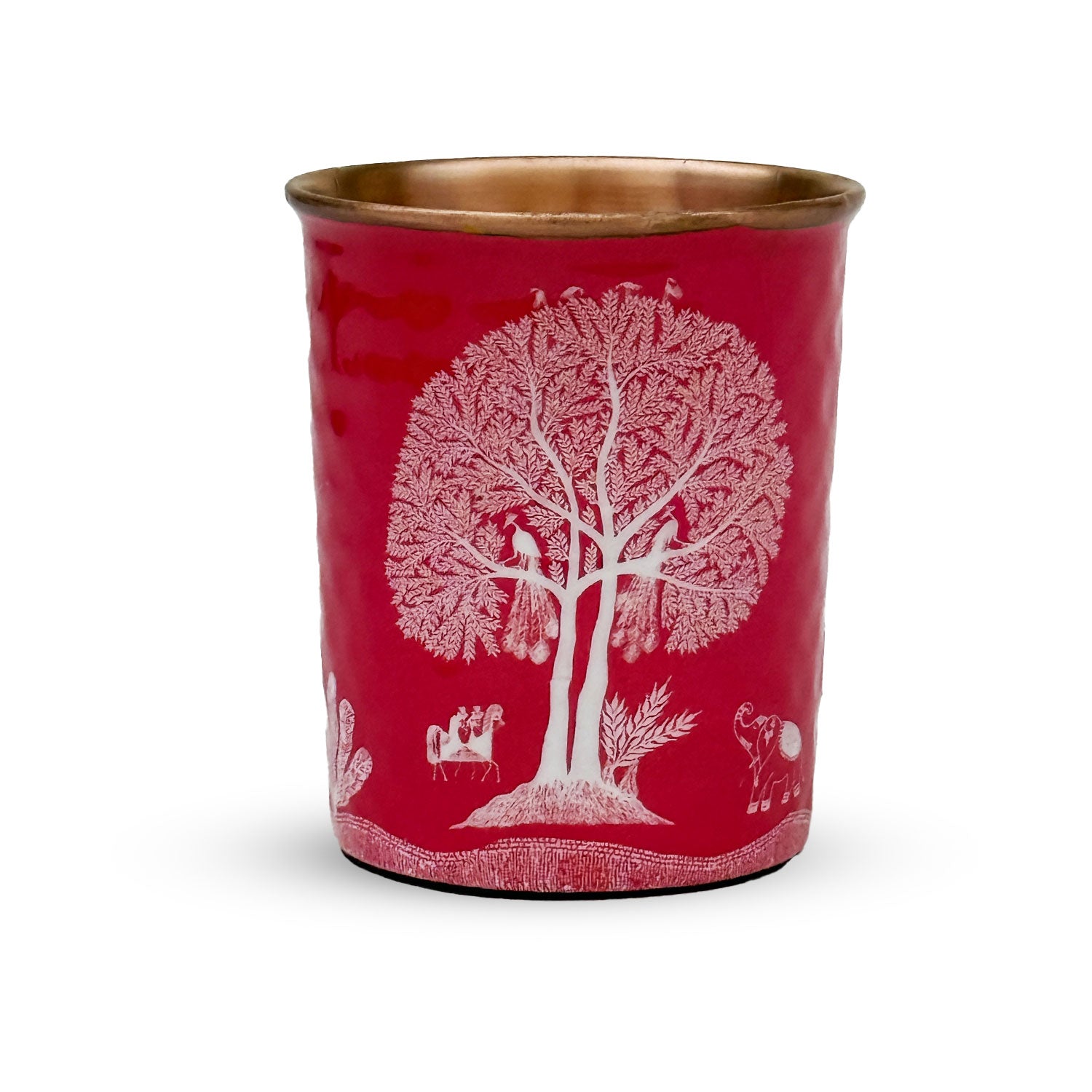 Pink Tree Pure Copper Jug & Glass Set