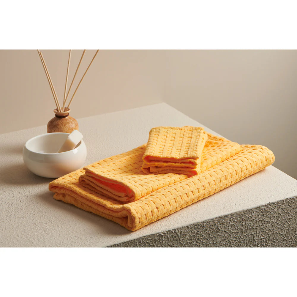 Pixel Cotton Waffle Bath Set