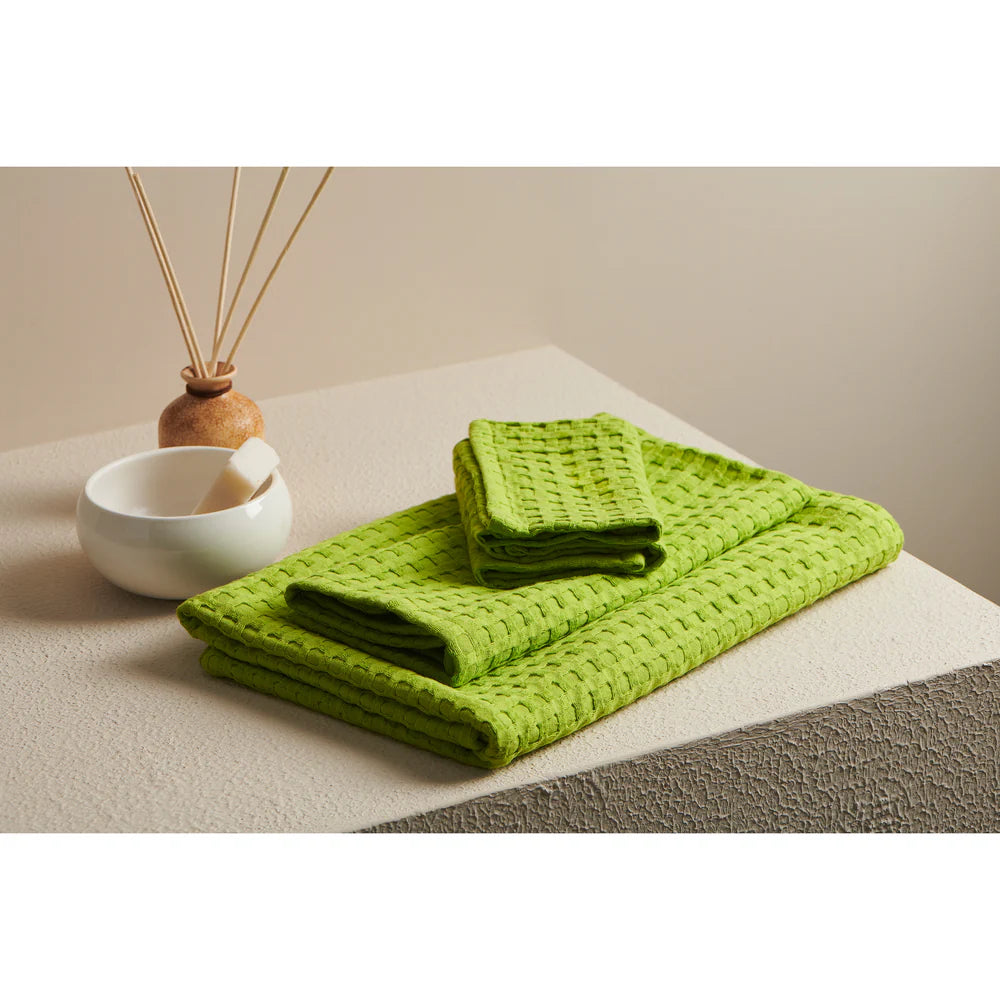 Pixel Cotton Waffle Bath Set