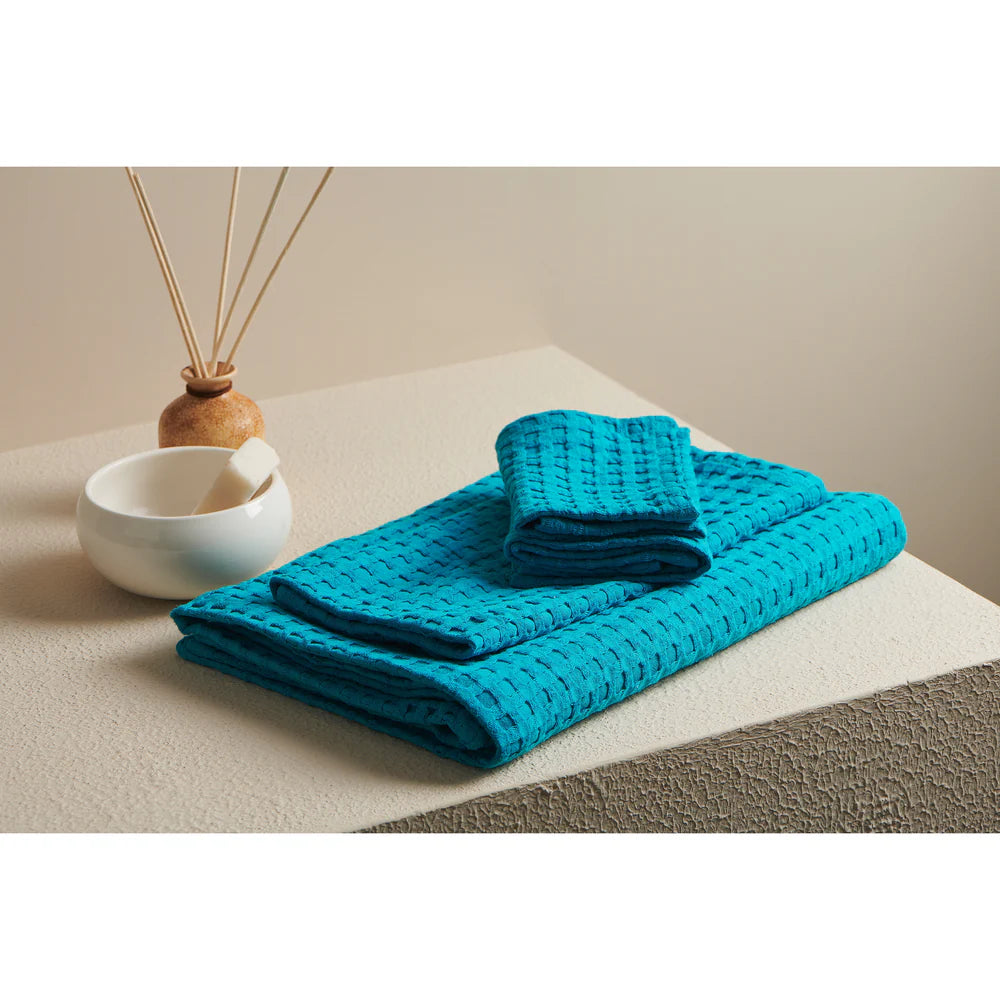 Pixel Cotton Waffle Bath Set