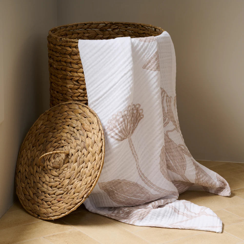 Vine Bloom Cotton Gauze Bath Towel