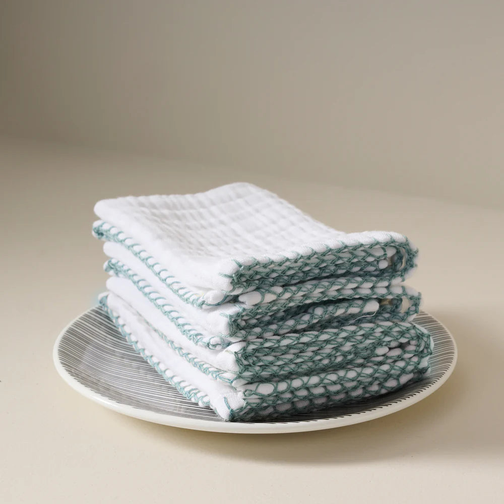 Vine Bloom Cotton Gauze Face Towel