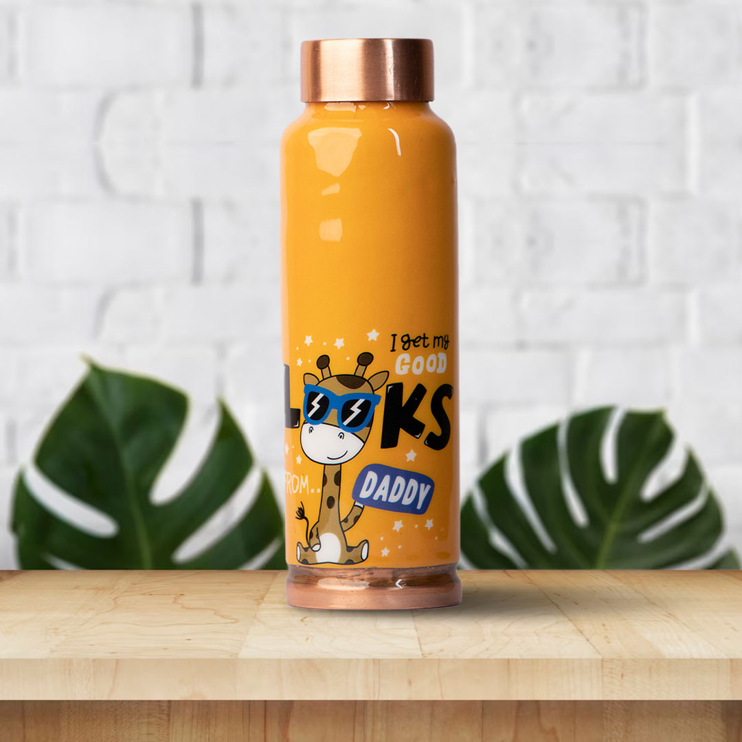 Good Daddy Printed | 100% Pure Copper Bottle|500 ml | Peacoy