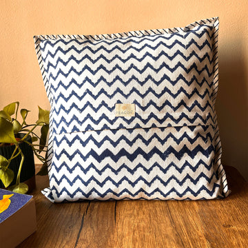 Cheveron Pattern Cotton Cushion Cover - 16 x 16 inches