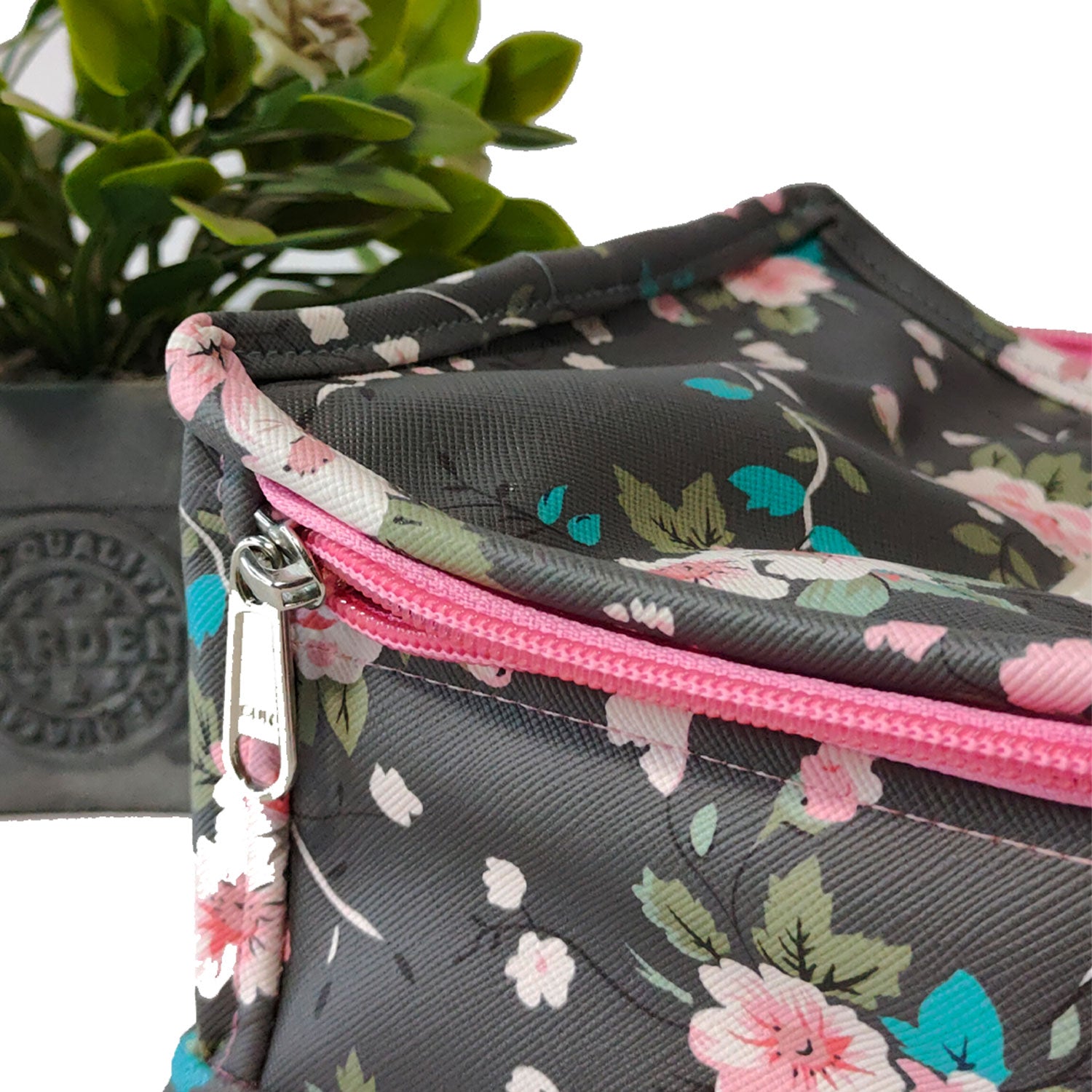 Travel Kits for Jewellery   |  Accessories Bag | Black Pink Flower Design pouch