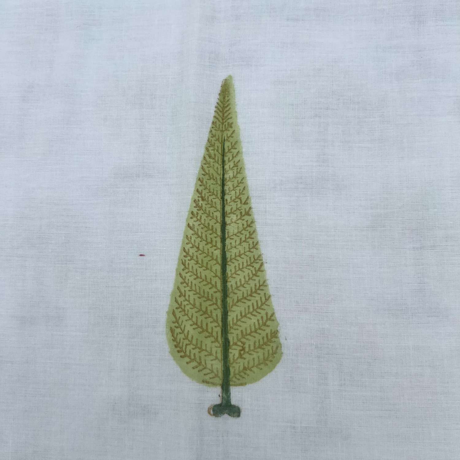 Single Dohar Quilt 60 x 90 cm – White Green Red Palm Tree Motif