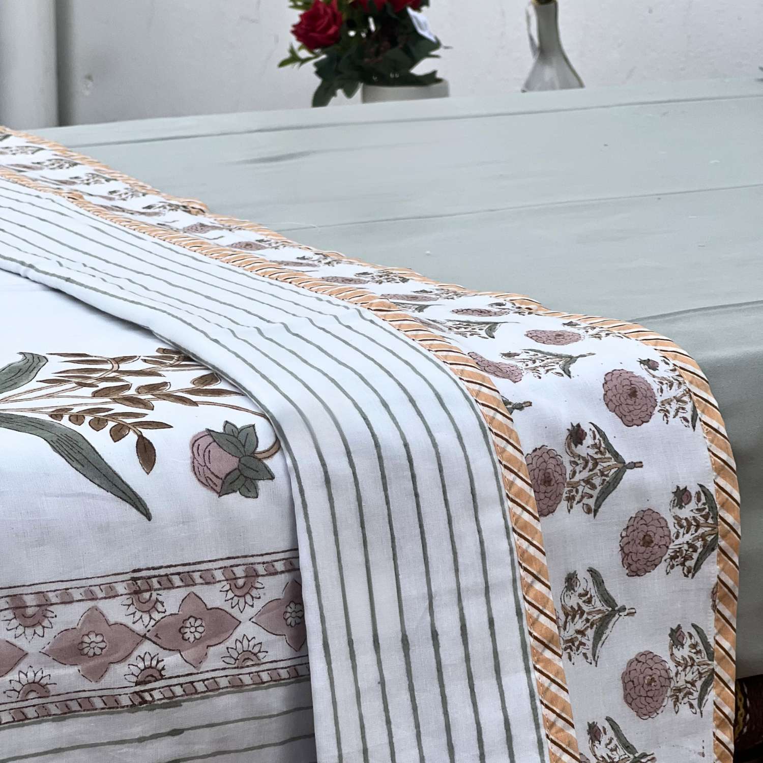 Floral patterned with a white background