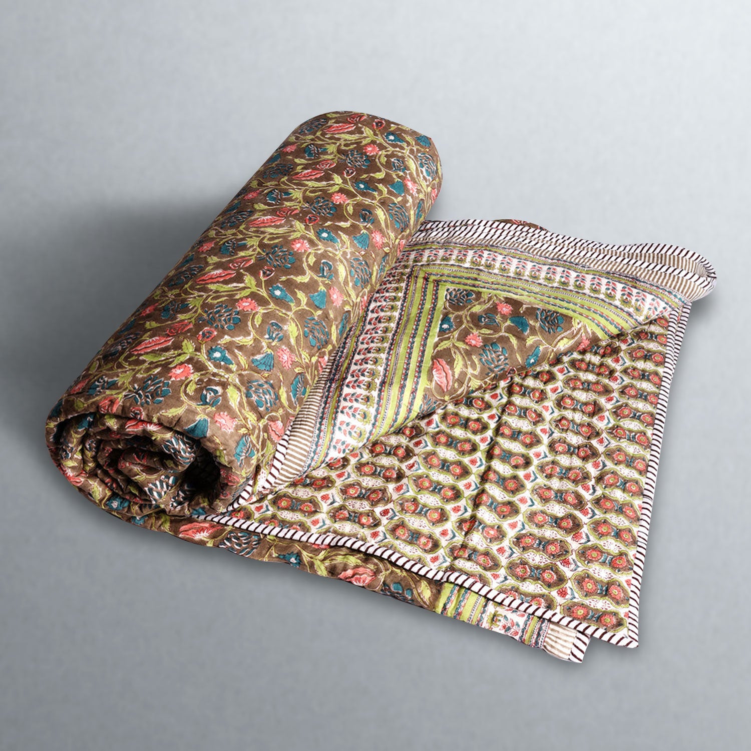 Jaipuri Quilt for Double Bed (Design VI)