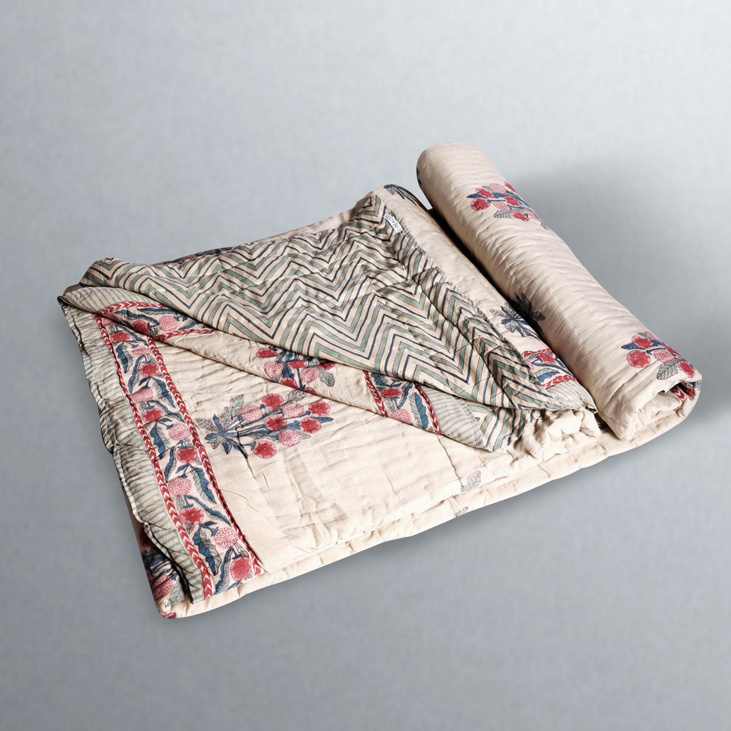 Jaipuri Quilt for Double Bed (Design VII)