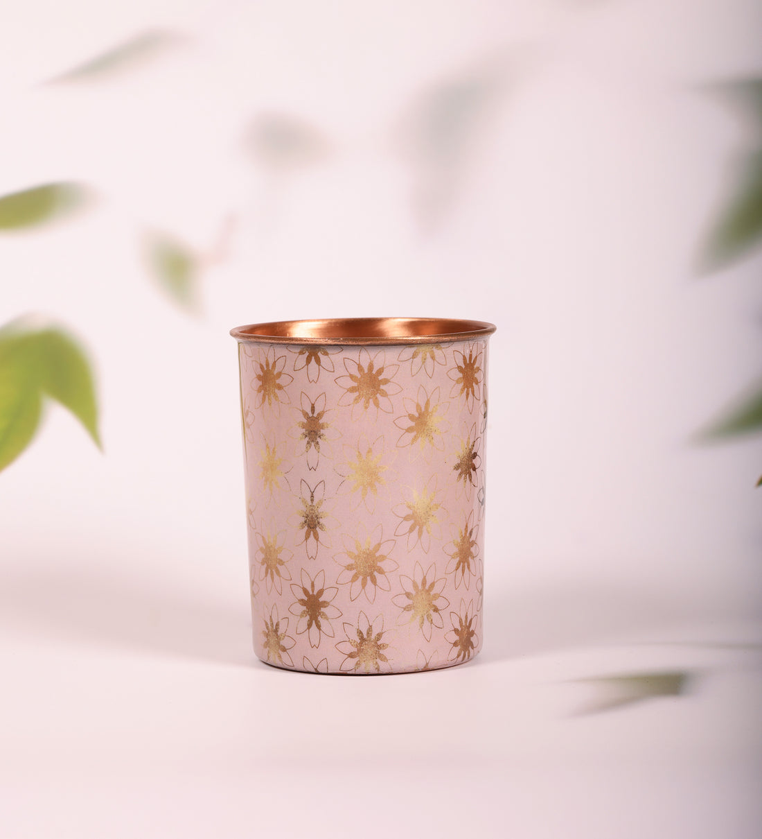 Aesthetic Flowers 100% Pure Copper Jug with Glass - 1500 ml