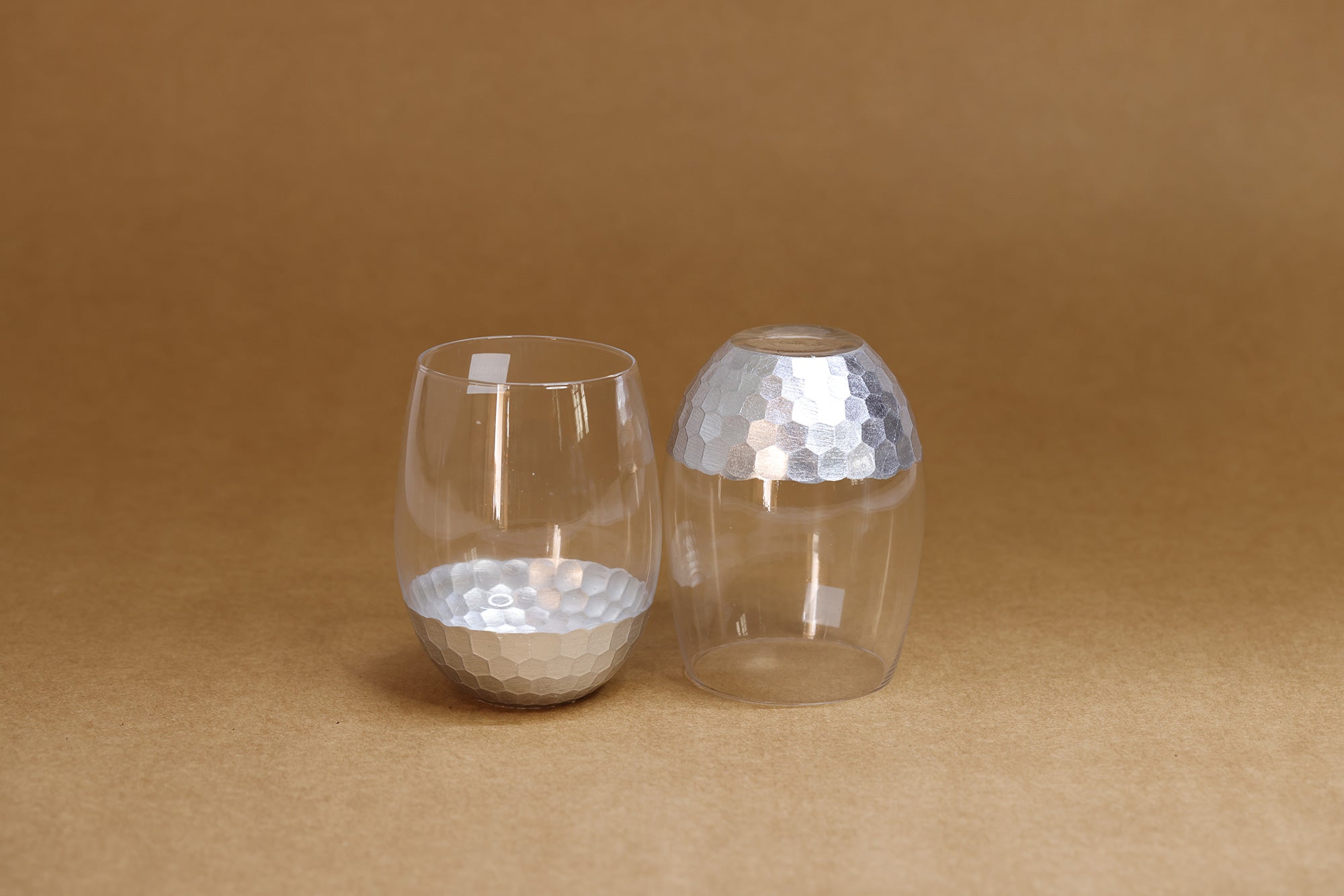 Exotic Silver Decorated Drinking Glass For Juice, Cocktails & Drinks - Set of 6 (5 inches height) | Peacoy