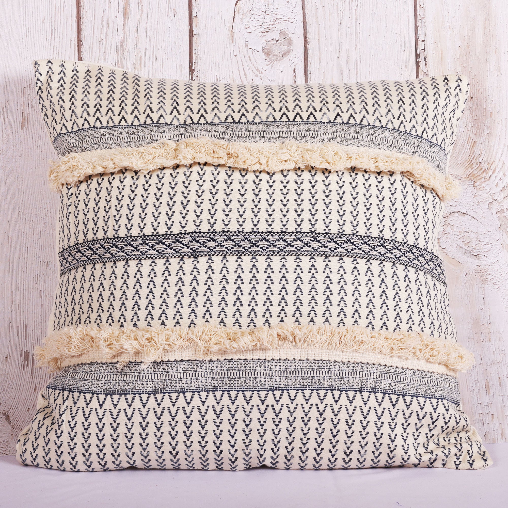Glam and Boho 100% Cotton Cushion Cover - 16 x 16 inches