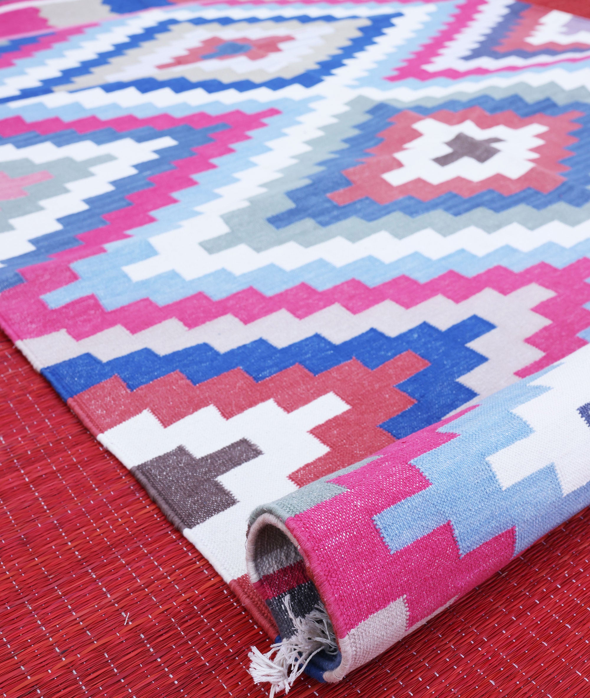 Unicorn Spirit Multicolor 100 % Cotton Flat Weaves Rug - 6 ft x 4 ft