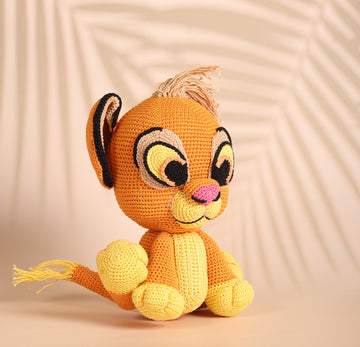 Simba Lion Soft Crochet Toy - 11 X 6 inches | Peacoy