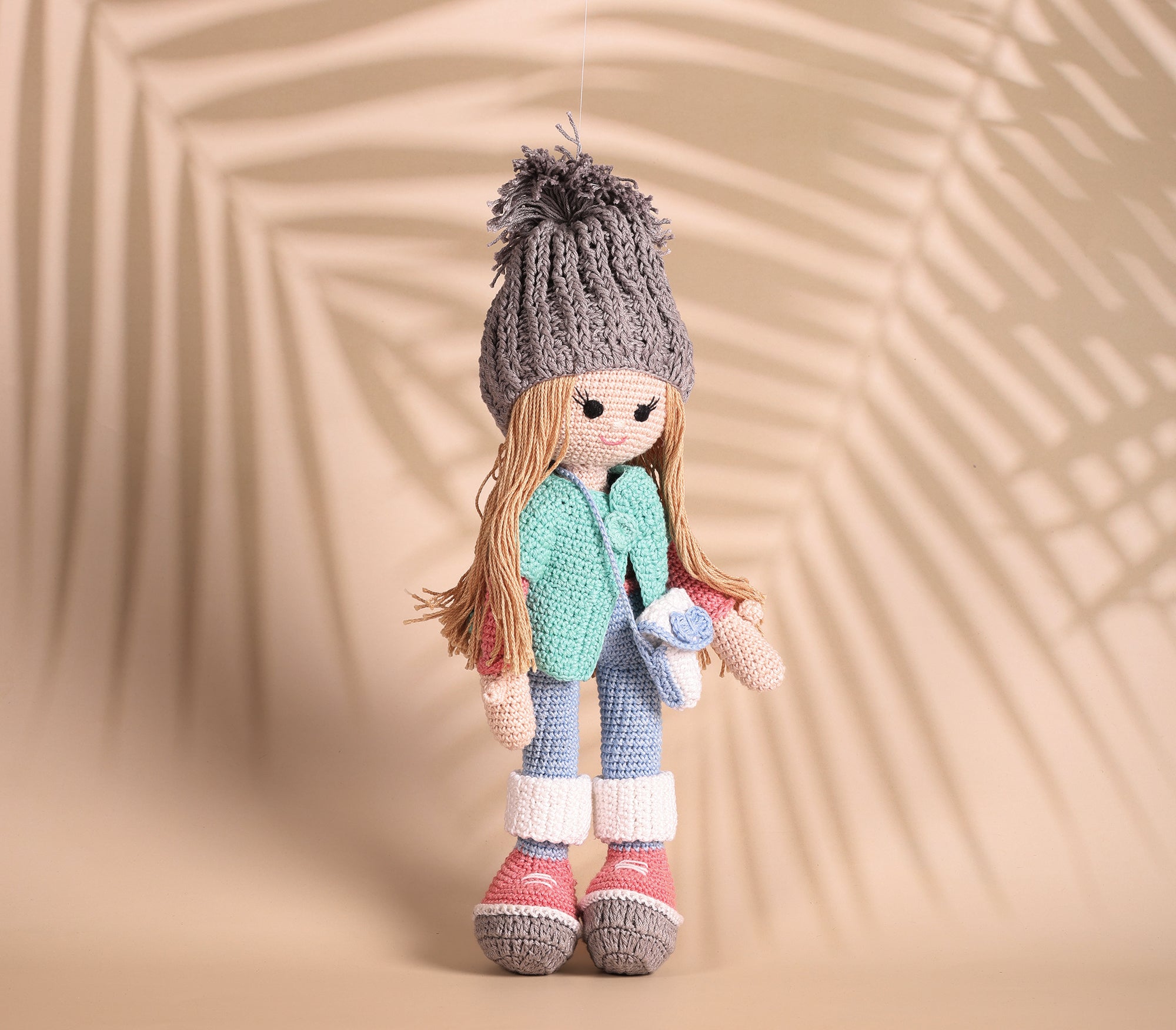 Molly Doll Crochet Toy - 12 x 4 inches | Peacoy