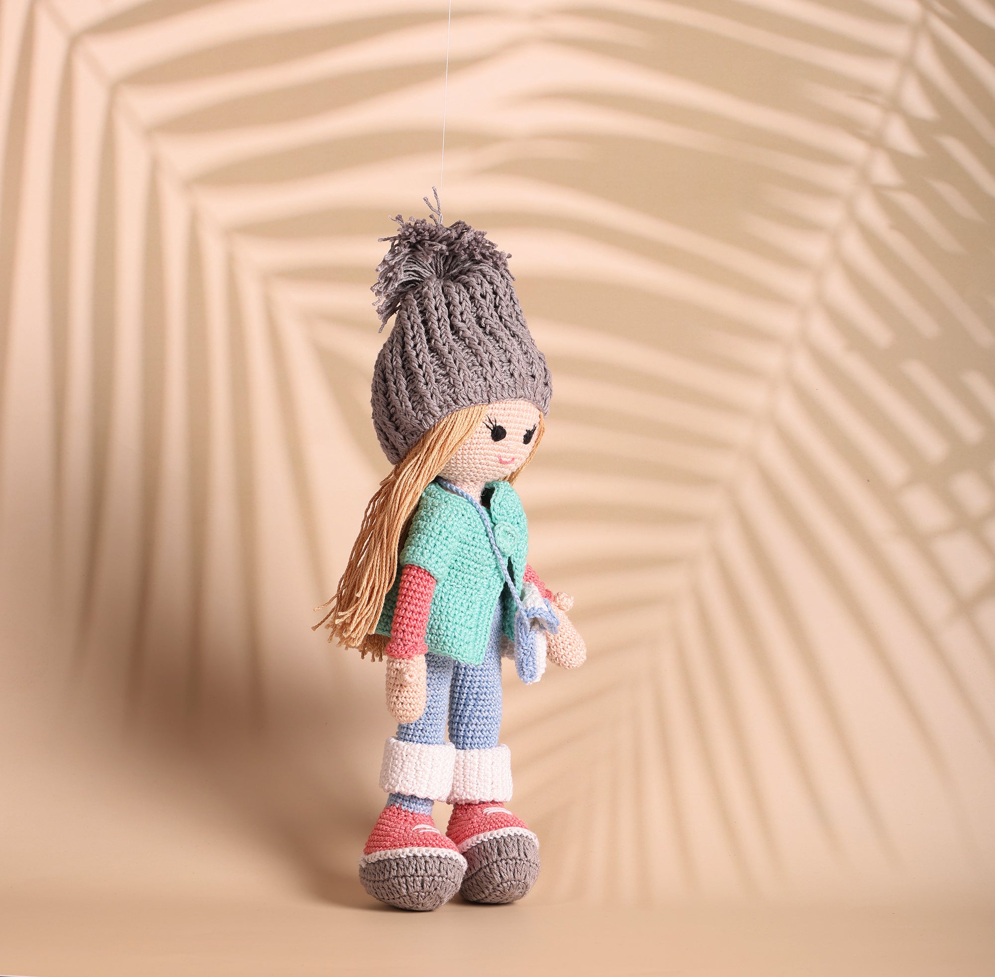 Molly Doll Crochet Toy - 12 x 4 inches | Peacoy