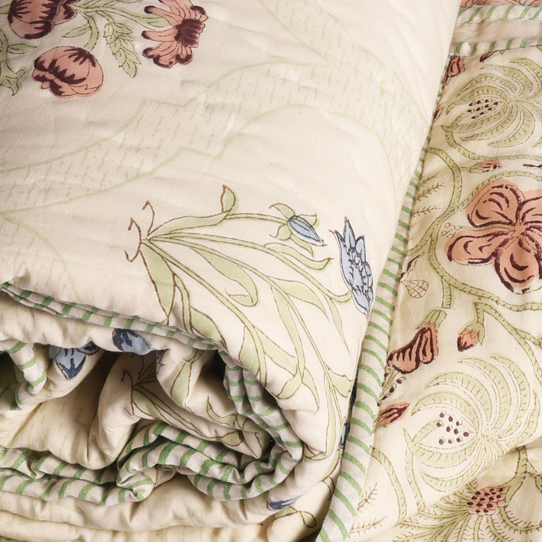 Jaipuri Quilt for Single Bed (Design I)