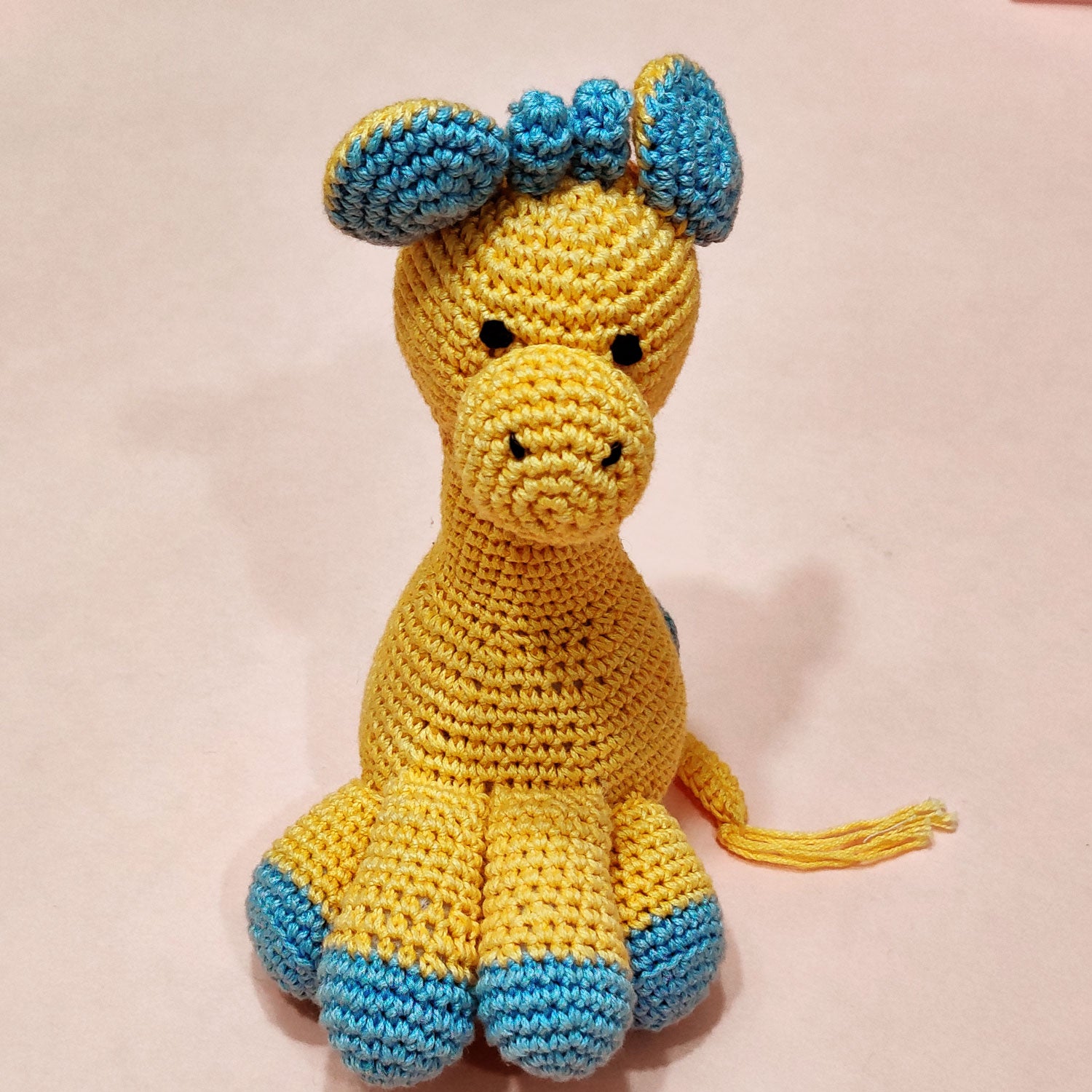 Clever Giraffe Crochet Toy  - 7 inches tall | Peacoy