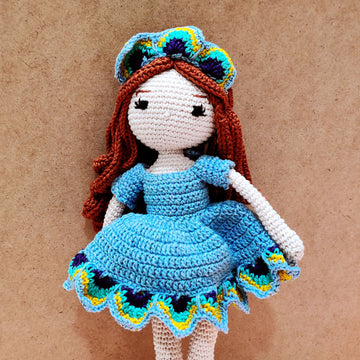 Peacock Princess Doll Crochet Toy - 11 inches tall | Peacoy
