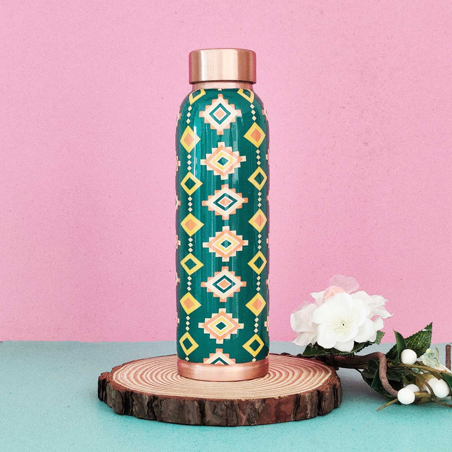 Green Kites 100 % Pure Copper Bottle - 1000 ml