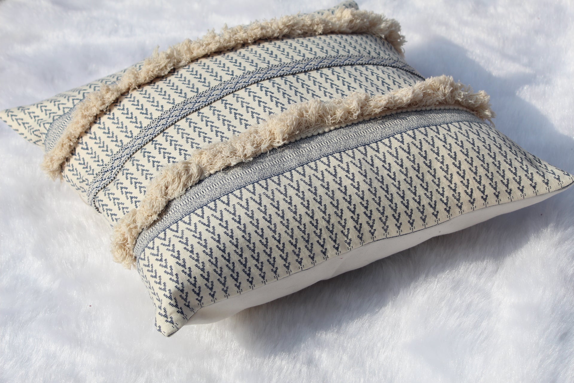 Glam and Boho 100% Cotton Cushion Cover - 16 x 16 inches