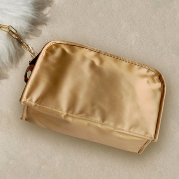 Multipurpose Golden Cosmetic Bag Pouches, Travel Kit, Makeup Pouch, Toiletry Bag